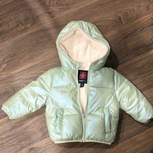 Swiss Tech Kids Light Green Puffer Jacket